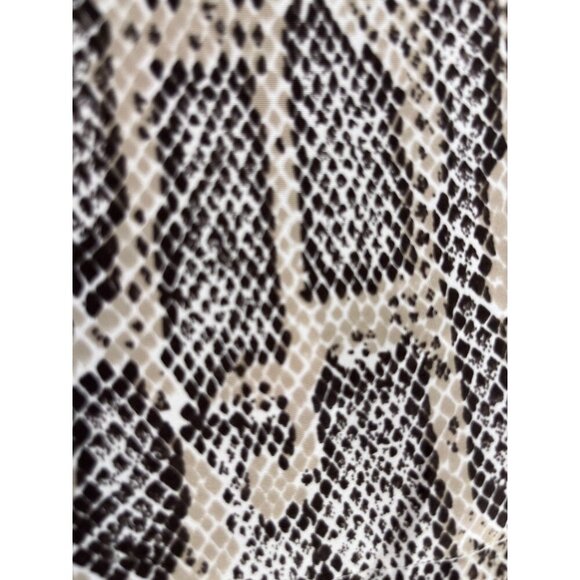 Truffles Animal Print Snakeskin Top 2X Brown Safari Jungle Exotic Classic Chic - Picture 6 of 11